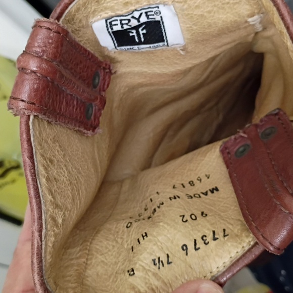 Frye Brown Harness Heeled Boots - Picture 8 of 13